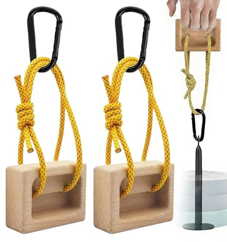 Tragbares Hangboard | 1 Paar Holz-Griffbrett zum Hochziehen, Griffbrett zum Klettern – für Kletterer, drinnen und draußen, Baumspielplatz, Tür