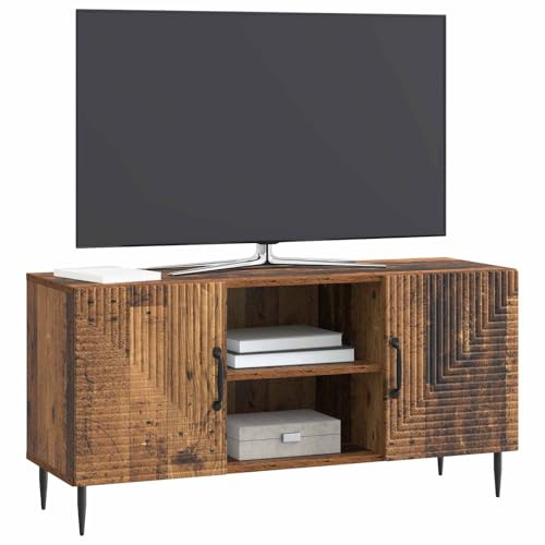 vidaXL TV-Schränk Altholz 102 x 34,5 x 50 cm Holzwerkstoff, Vintage Rechteckiges Medienregal, Praktischer TV-Schrank, Viel Platz, Möbel zum Organisieren