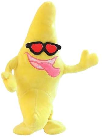JunZheHub Banana Plüschspielzeug Plüsch Bananenspielzeug Plüsch Banane Kuscheltier Singen Und Tanzen Funktion Weiches Material für Geschenk Raumdekoration, ohne Hut