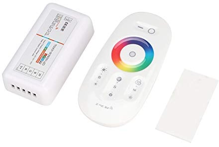 YUEHISY Controller LED, Dimmer Remoto RF Touch Wireless 2.4G per Strisce LED DC 12 24V, Portata 30 M, 8 A 144 W, 20 modalità Dinamiche