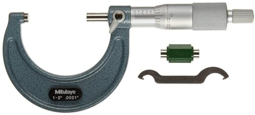 Mitutoyo 103-132 Micrometer 1-2 with 0.0001 Graduation | .0001 in, mechanical reading, outside measurement