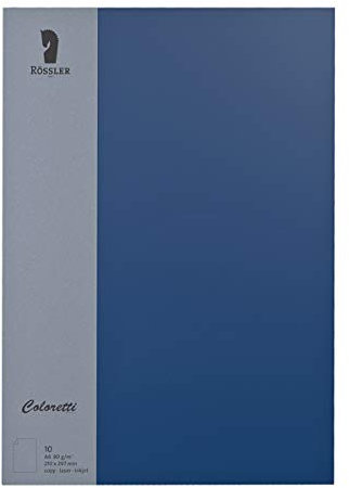 Rössler 220701590 - Coloretti Briefpapier, 80g/m², DIN A4, jeans, 10 Blatt