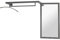 HAKU Möbel Wandgarderobe anthrazit, Metall, Spiegel - Maße: B 108 cm x H 75 cm x T 26 cm, Style: Modern