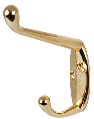 Star Pack Large Brass Plated Single Robe Coat Hook