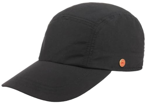 Mayser Riccardo Sunblocker Cap Damen/Herren - Made in the EU Fullcap Sportcap Baseballcap Hinten geschlossen, mit Schirm Sommer Frühling-Sommer - 59 cm schwarz
