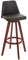 Mendler Barhocker HWC-C43, Barstuhl Tresenhocker, Holz Kunstleder drehbar - braun