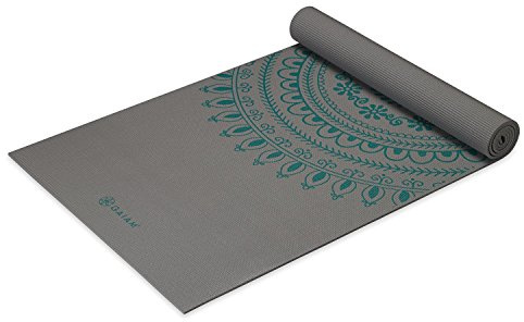 Gaiam Yogamatte - Premium 6 mm bedruckt extra dick rutschfest für alle Arten von Yoga, Pilates und Boden-Workouts (L x B x T): 172 cm x 61 cm x 6 mm