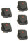 Mintice 5 Piezas Interruptor Botón Pulsador Camión Vehículo Barco 25mm Ronda de Palanca Basculante Luz Led Rojo Encendido Apagado de Control 12V 25A