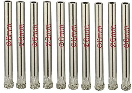 sourcingmap 10 Pcs 6mm Diamond Coated Hole Saws Drill Bits for Glass Ceramic Tile Marble Rock Porcelain Bottles Pots Brick