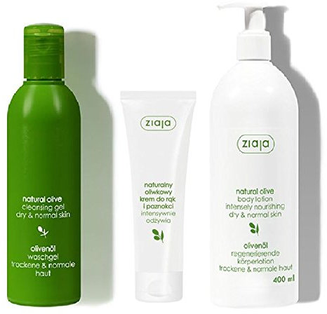 ZIAJA GSCHENKSET Hautpflege Körperlotion, Duschseife, Handcreme (Olivenöl Set)