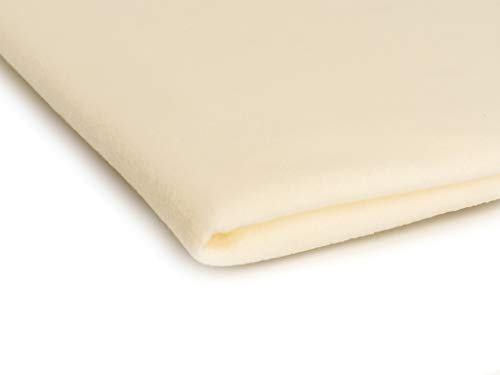Polar Antipilling Fleece Stoffe 200 g / m² von allerbester Qualität erhältlich in 50 Farben 50 x 155 cm (Nr 2 Creme)