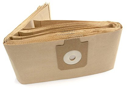 vhbw 10x Staubbeutel kompatibel mit Nilfisk/Alto 115, 130, 135, 140 7015 040, 950, Ergo Clean, Euro Staubsauger - Papier, 95,5cm x 17cm braun