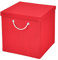 Stick&Shine 1x Aufbewahrungs Korb Rot Faltbox 15 x 15 x 15 cm Regalkorb faltbar mit Kordel und mit Deckel