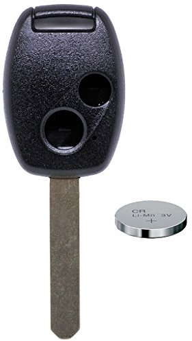 Auto Schlüssel Funk Fernbedienung 1x Gehäuse 2 Tasten + 1x Rohling HON66 + 1x CR1616 Batterie für Honda