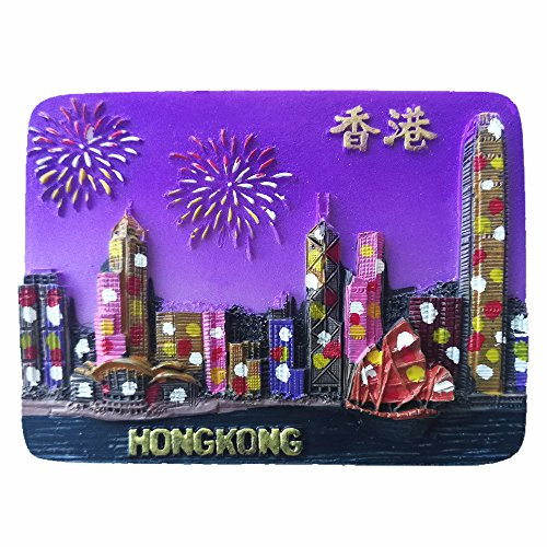 3D Hongkong China-Souvenir-Kühlschrankmagnet, Reise-Aufkleber, Heim- und Küchendekoration Hongkong China Kühlschrankmagnet