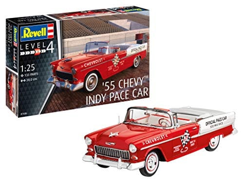 Revell 07686 Maquette de Voiture '55 Chevy Indy Pace Car, échelle : 1/25