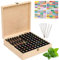 Songlela Ätherische Öle Flaschen Holzbox, 85 Löcher Aromatherapie Öle Tragen Organisator Multifunktions Geschenk Aufbewahrungsbox für Nagellack, Duftöle, Ätherisches Öl, Stain und Lippenstift