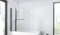 MARWELL Duschwand CITY 100 x 140 cm - 2-teilig faltbar - beidseitig montierbar - 4mm starkes Einscheibensicherheitsglas - matt schwarzes Design CITY