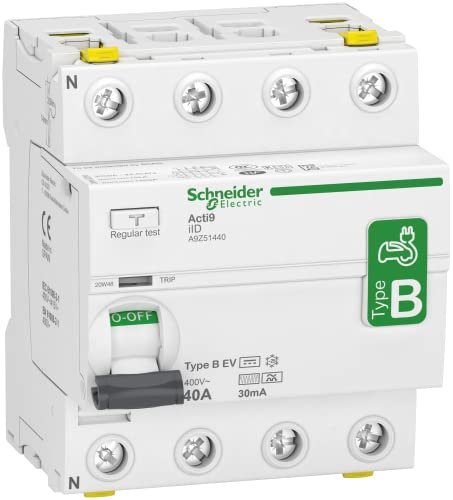 Schneider Electric FI-Schutzschalter Acti9 iID, 4-polig, 40A, 30mA, Typ B-EV, Artikelnummer A9Z51440