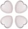 CHEFMADE Layers Cake Pan Set, 8-inch 4Pcs Non-Stick Heart-Shaped Rainbow Cake Bakeware for Oven Baking (Champagne Gold)
