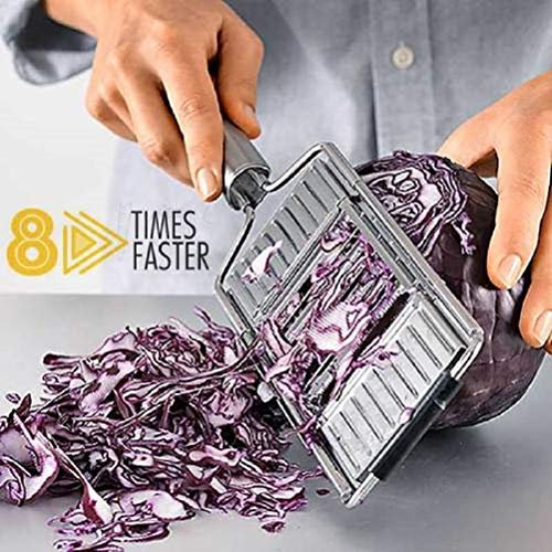 Affettaverdure multiuso in acciaio inox, 3 in 1 manuale per cibo tritatutto grattugia taglierina verdure utensili da cucina
