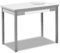 ASTIMESA Mesa de Cocina con Alas de Cristal Blanco 100x60 cms