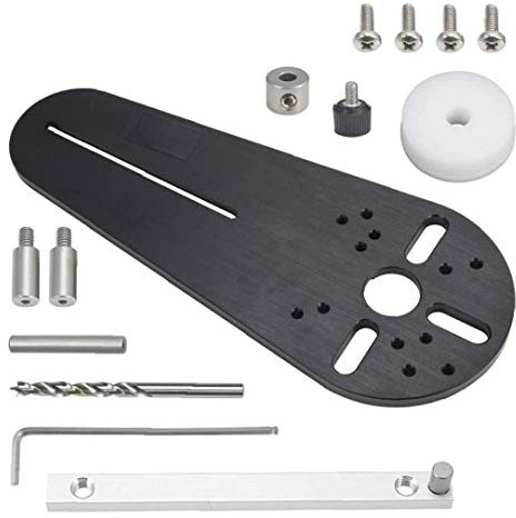 Circle Cutting Jig Set Small Wood Routers Electric Woodworking Milling Circle Milling Groove Black for Hand Trimmers (Type C)