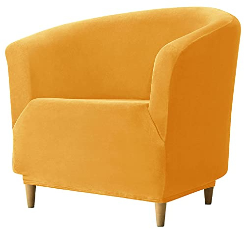 JHLD Terciopelo Funda de Sillón Tub Chair | Elásticas Funda De Sofá para Silla De Club Suave Funda de Sillón antideslizante Para sala Dormitorio