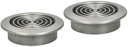 KOTARBAU® Lüftungsgitter Silber Satin Rund Durchmesser 45 mm mit Insektenschutzgitter