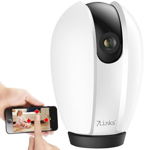 7links WLAN-Überwachungskamera mit 2K, IR-Nachtsicht, Pan/Tilt, App
