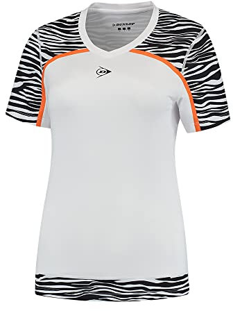DUNLOP Damen Sport Tennis T-Shirt – Performance Line, Game Tee 2, Weiß