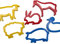 Strong Plastic Cookie/Dough Cutters - Pack of 6 Animal Shapes