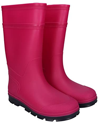 FUZZIO Stivali da pioggia in gomma per bambini, ragazzi, ragazze, senza ftalati, Colore: rosa, 33 EU