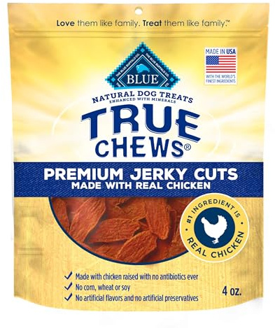 Blue Buffalo True Chews Premium Jerky Cuts Dog Treats with Natural Ingredients Chicken