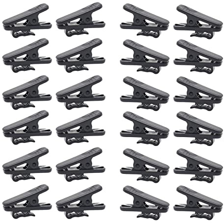 Joyangy 24 Stück Kleidung Clip für Kopfhörer, Kopfhörer Kabelclip, Runde Draht Ohrstöpsel Kabel Kopfhörerhalterung Kabel Kleidung Clips für Kopfhörer/Mikrofon Kordel Befestigung