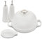 Le Creuset Brotbackofen, emailliertes Gusseisen, mit Öl- und Essig-Set und Löffelablage, Weiß