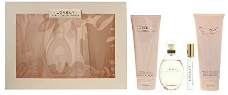 Sarah Jessica Parker Lovely 4 Pcs Set For Women: 3.4 Edp Sp + 0.5 Edp Sp + 6.7 B/L + 6.7 S/G