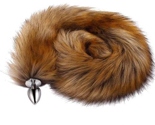 Therian Tail Butt Plug mit Schwänzchen Analplug Schwanz für Frauen | Furry Tail Anal Plug BDSM Schweif Edelstahl SM ButtPlug Cosplay Tailplug Erotische Sex Spielzeug für Männer Paare Anfänger