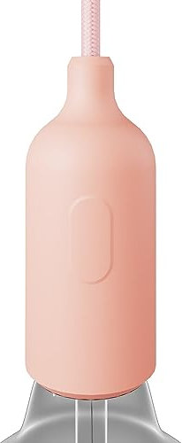 creative cables - Kit E27 Lampenfassung aus Silikon mit Schalter und verdeckter Zugentlastung - Lachs