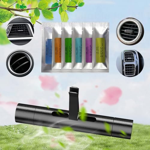 Désodorisant pour Voiture 6 Bâtons d'arôme Solide Avec Purificateur d'air de Parfum Naturel à Odeur différente pour Automobile, Diffuseur de Voiture d'aromathérapie, Véhicule pour éliminer Les Odeurs