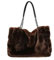 Plüsch Tasche Herbst Plüsch Damen Tasche Handtasche Fell Big Bag Plüsch Handtasche (Color : Auburn)
