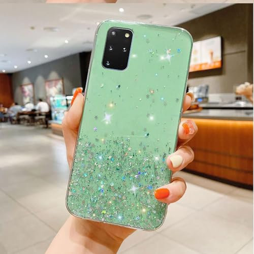 Glitzernder Transparenter Hülle Sternenhimmel Kompatibel mit Samsung Galaxy S20 Plus 5G Case TPU-Schutzabdeckung für Schlankes Anti-Stoß-Handyhülle
