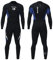 Owntop Herren Neoprenanzug 3/2mm - Vorderer Reißverschluss Voll Tauchanzüge, Stretch Pro Neopren-Nassanzug Thermische Volle Länge Tauchhaut zum Surfen Schnorcheln, Herren Blau 4XL