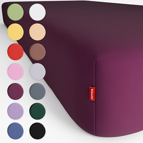 Schuette® Spannbettlaken • 140x200 cm • Wow! Kollektion: Purple Matter (Dunkelviolett) • 100% Superfluff Baumwolle, Blickdicht, Faltenfrei • mit Rundumgummi • Matratzenhöhe bis 20 cm