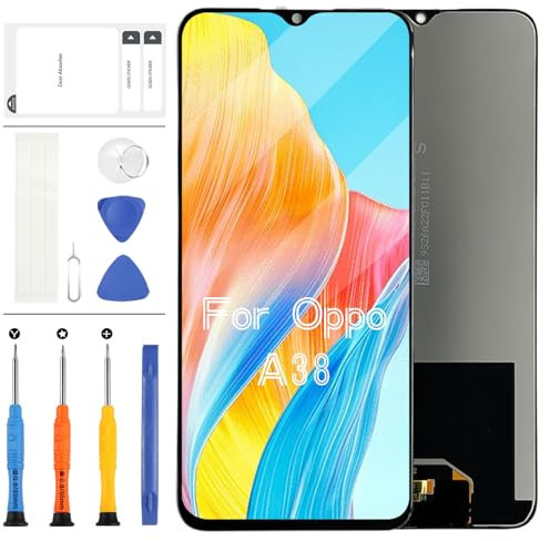 Pour Oppo A38 CPH2579 Écran LCD de Remplacement pour Oppo A38 CPH2579 Écran LCD Tactile Digitizer Assemblée Verre Téléphone Mobile Kit de Réparation avec Outils (Noir Sans Cadre)