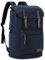 VASCHY Rucksack Herren, Wasserbeständig Oberschule Rucksack Carry-on Anti-Diebstahl Casual Daypack für Arbeit Business Reisen Blau
