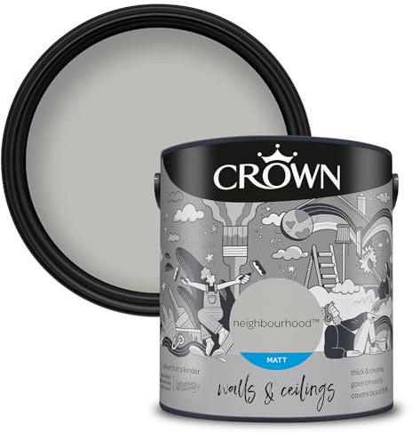 Crown Walls & Ceilings Matt Emulsion Paint, Size 2.5L, Neighbourhood