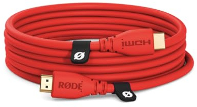 RØDE HDMI-3 Câble HDMI Premium haute vitesse avec Ethernet (3m/10ft, Rouge)