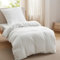 Bedsure Bedding Housse de Couette 140x200 cm - Parure de lit 1 Personne 140 x 200 certifié Oeko-TEX - Housses de Couettes 140x200 + Taies d'oreiller 65x65 avec Fermeture Éclair - Blanc