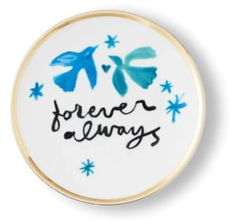 BITOSSI Home Porzellanteller Forever Always - Collection Con Amore, Ø 17 cm, Rand gold, Design Chiara Perano